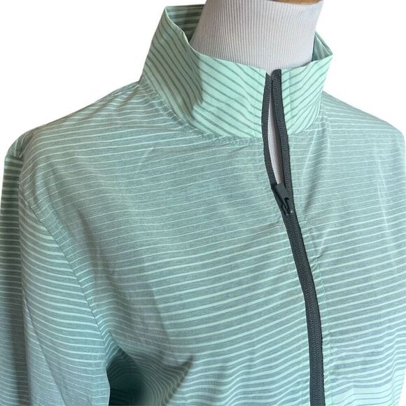 NWT Womens Mono B Boutique Ombré Stripe 1/4 Zip Active Pullover Jacket  - Sz M - Picture 3 of 4